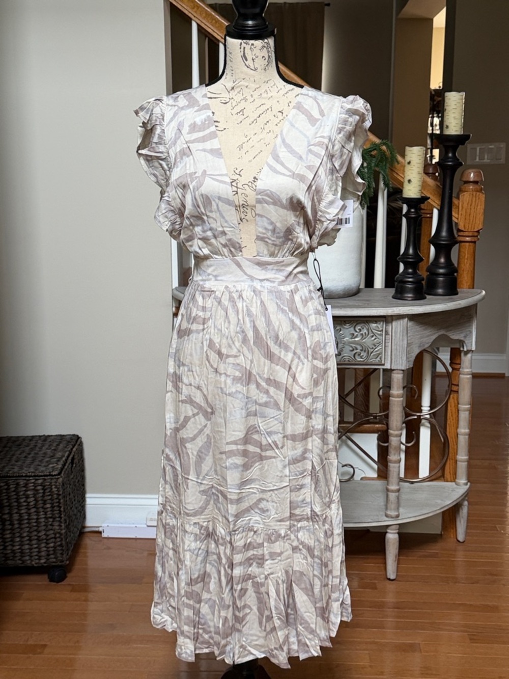 NWT THE JESSIE MIDI DRESS CNTRL FOG COLOR
